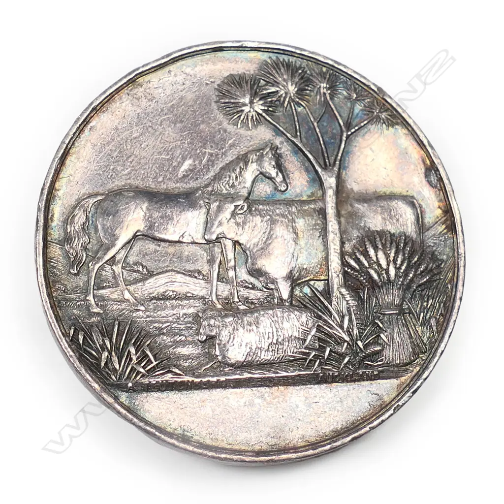 Anton Teutenberg Mahurangi Agricultural Society medal, Image 1++